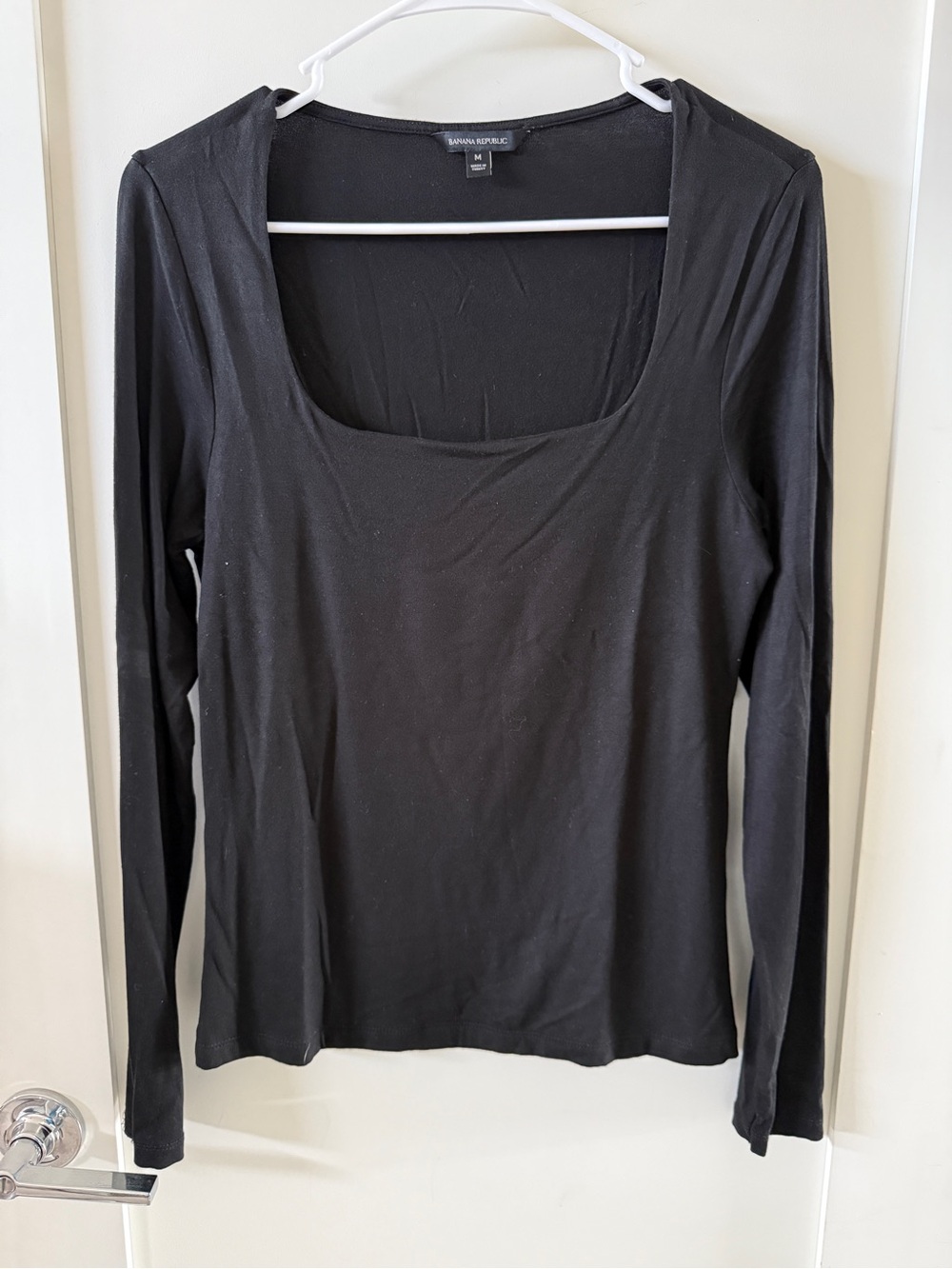 Square Neck Fitted Top, Size M by Banana Republic